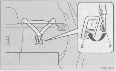 3. Пристегните крюк верхнего ремня крепления детского сиденья