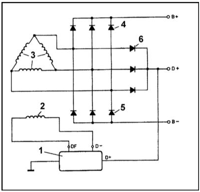 Схема подключения обмоток генератора