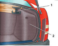 Расположение крючка для груза в багажнике на моделях кузовом седан