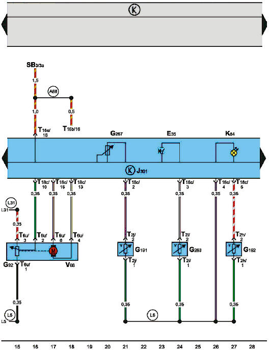 Блок управления кондиционером, электродвигатель смесительной (температурной)