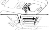 3. Для сдвигания откидной панели люка крыши нажмите на переднюю сторону