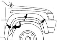 4a. Снимите локер защиты колесной арки соответствующего крыла автомобиля (см.